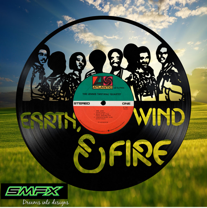 earth wind and fire Laser Cut Vinyl Record artist representation or vinyl clock