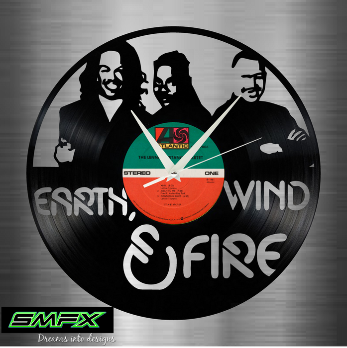 earth wind and fire Laser Cut Vinyl Record artist representation or vinyl clock