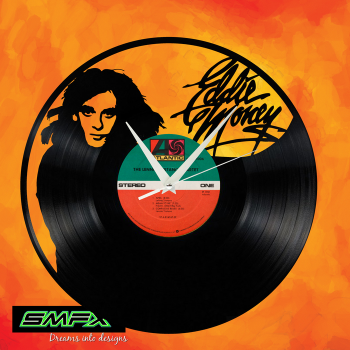 eddie money Laser Cut Vinyl Record artist representation or vinyl clock