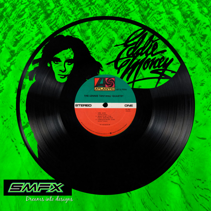 eddie money Laser Cut Vinyl Record artist representation or vinyl clock