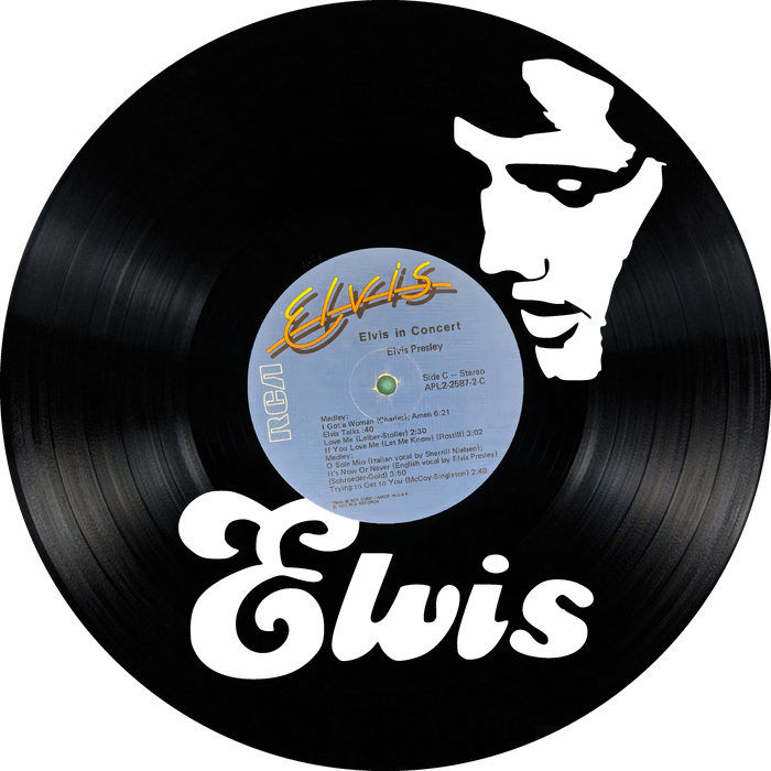Elvis Laser Cut Vinyl Record artist representation or vinyl clock