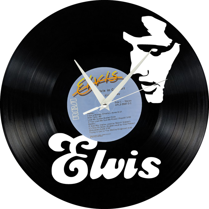 Elvis Laser Cut Vinyl Record artist representation or vinyl clock
