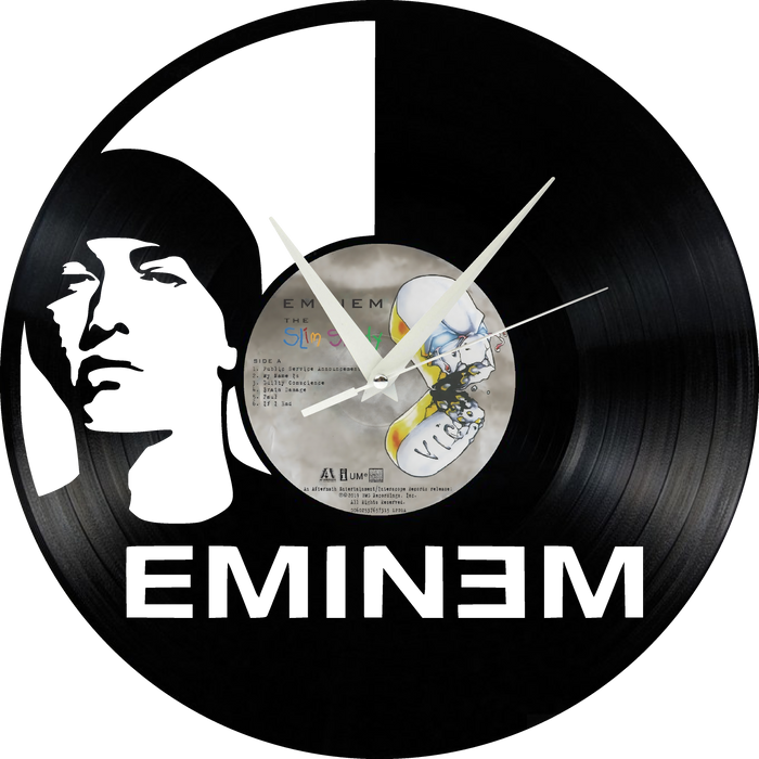 eminem Laser Cut Vinyl Record artist representation or vinyl clock