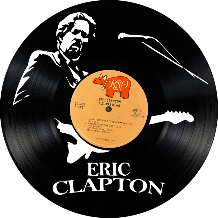 eric clapton Laser Cut Vinyl Record artist representation or vinyl clock
