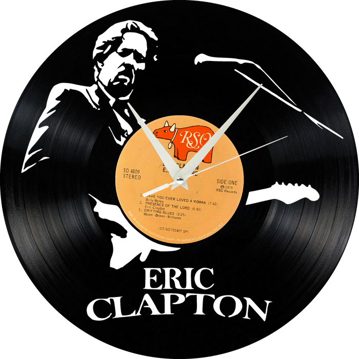 eric clapton Laser Cut Vinyl Record artist representation or vinyl clock