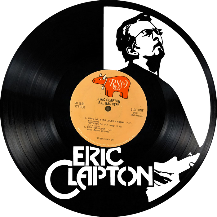 eric clapton Laser Cut Vinyl Record artist representation or vinyl clock