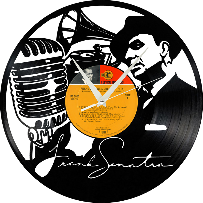 FRANK SINATRA Laser Cut Vinyl Record artist representation or vinyl clock