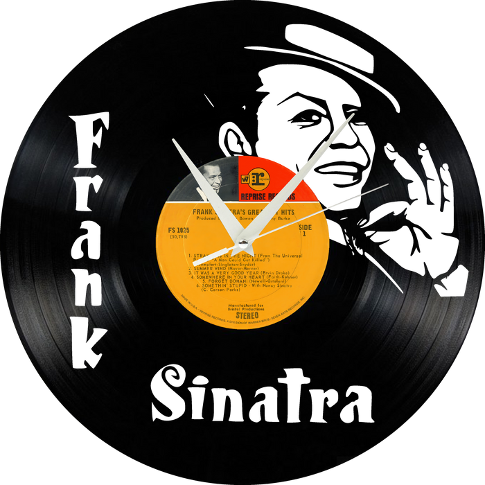 FRANK SINATRA Laser Cut Vinyl Record artist representation or vinyl clock