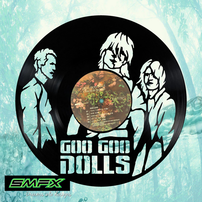 goo goo dolls Laser Cut Vinyl Record artist representation or vinyl clock