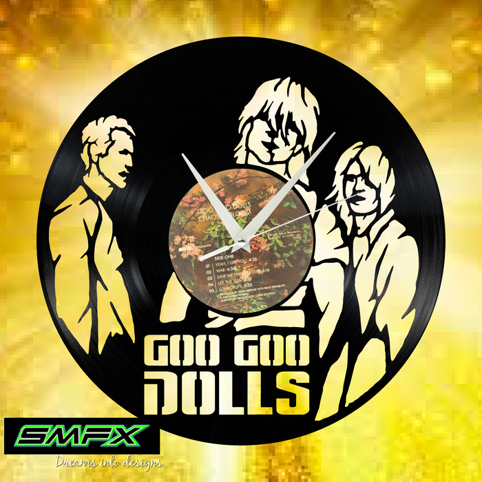 goo goo dolls Laser Cut Vinyl Record artist representation or vinyl clock