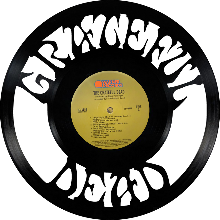 GRATEFUL DEAD Laser Cut Vinyl Record artist representation or vinyl clock