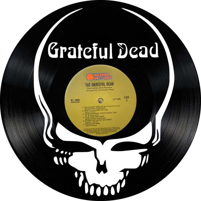 GRATEFUL DEAD Laser Cut Vinyl Record artist representation or vinyl clock