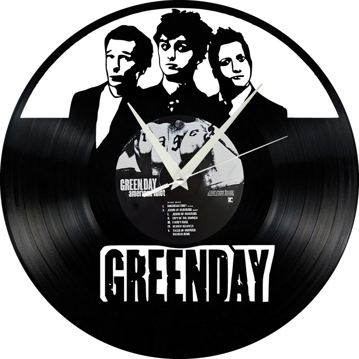 Greenday Green Day Laser Cut Vinyl Record artist representation or vinyl clock