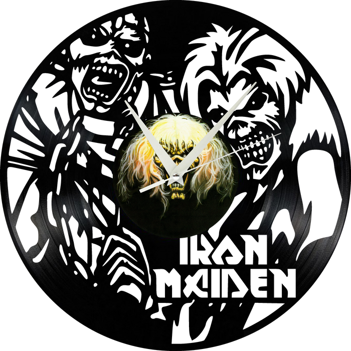 iron maiden Laser Cut Vinyl Record artist representation or vinyl clock