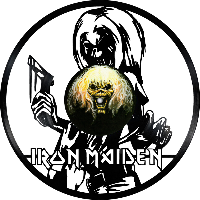 iron maiden Laser Cut Vinyl Record artist representation or vinyl clock