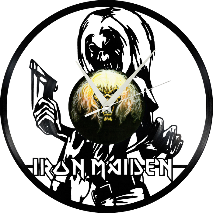 iron maiden Laser Cut Vinyl Record artist representation or vinyl clock