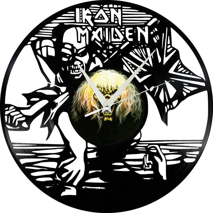iron maiden Laser Cut Vinyl Record artist representation or vinyl clock