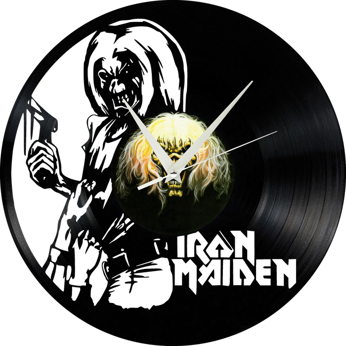 iron maiden Laser Cut Vinyl Record artist representation or vinyl clock