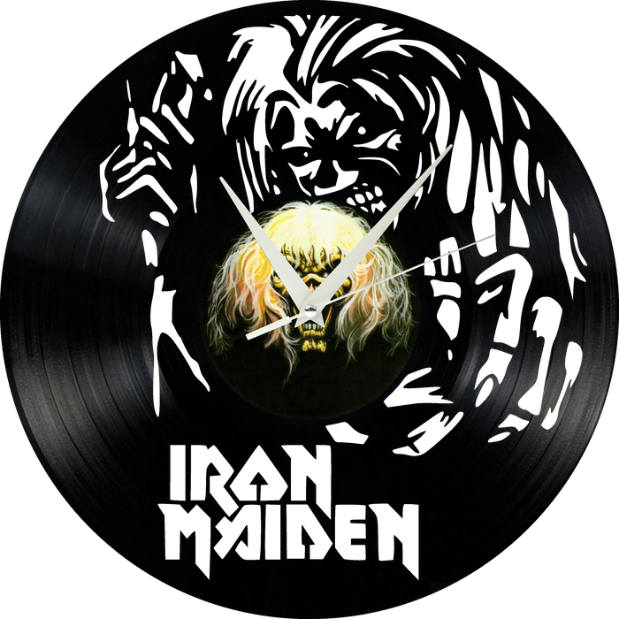 iron maiden Laser Cut Vinyl Record artist representation or vinyl clock