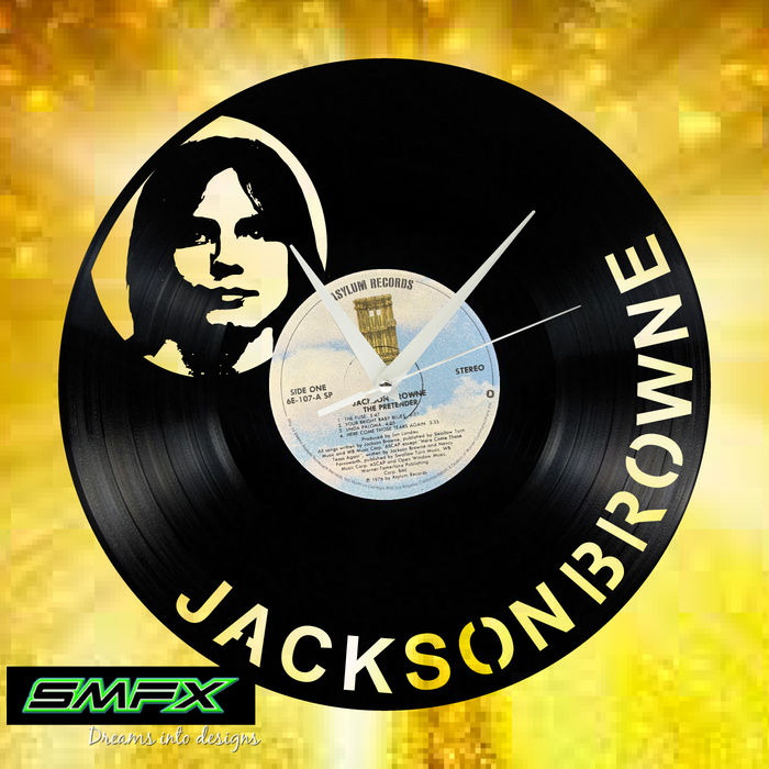 jackson browne Laser Cut Vinyl Record artist representation or vinyl clock