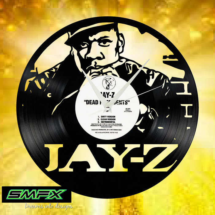 jay z Laser Cut Vinyl Record artist representation or vinyl clock
