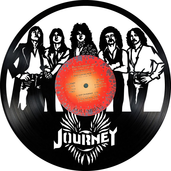 journey Laser Cut Vinyl Record artist representation or vinyl clock