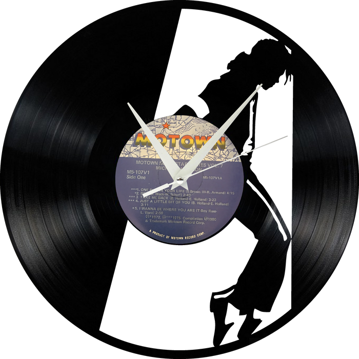 Michael Jackson Laser Cut Vinyl Record artist representation or vinyl clock