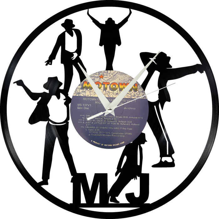 Michael Jackson Laser Cut Vinyl Record artist representation or vinyl clock
