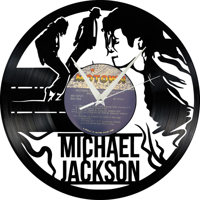 Michael Jackson Laser Cut Vinyl Record artist representation or vinyl clock