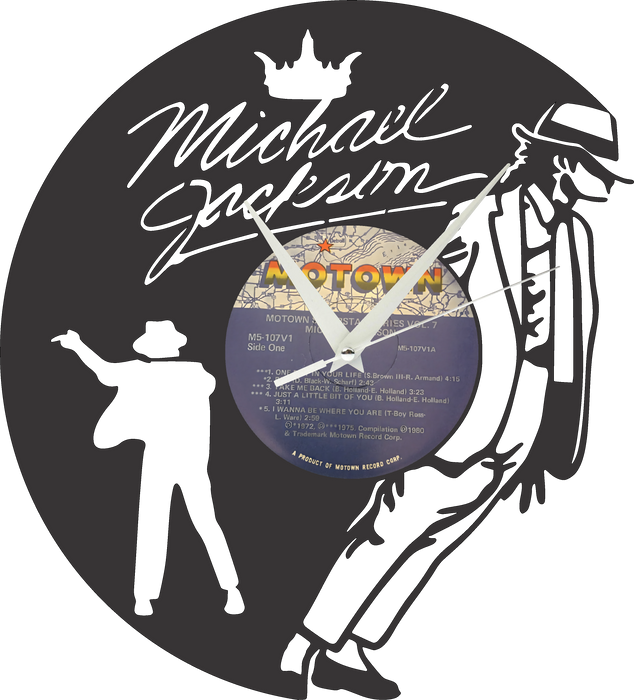 Michael Jackson Laser Cut Vinyl Record artist representation or vinyl clock