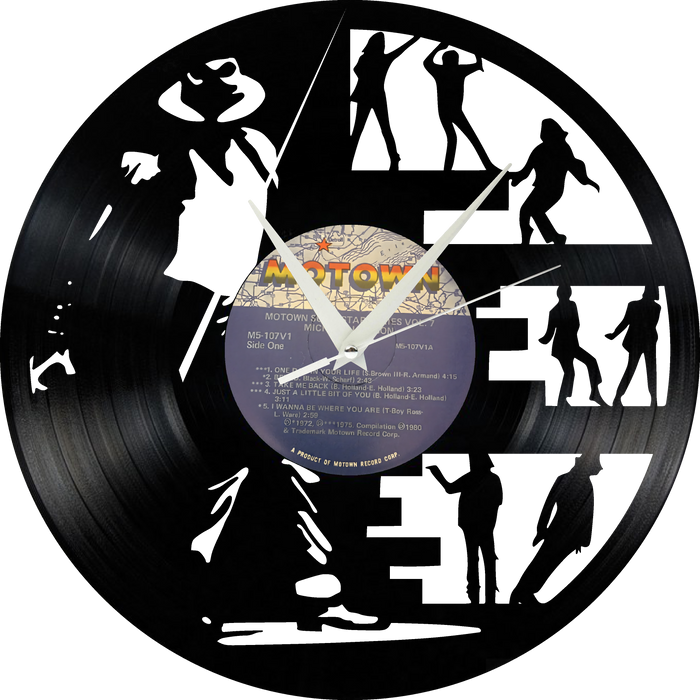 Michael Jackson Laser Cut Vinyl Record artist representation or vinyl clock