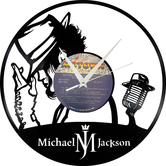 Michael Jackson Laser Cut Vinyl Record artist representation or vinyl clock