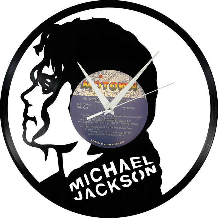 Michael Jackson Laser Cut Vinyl Record artist representation or vinyl clock