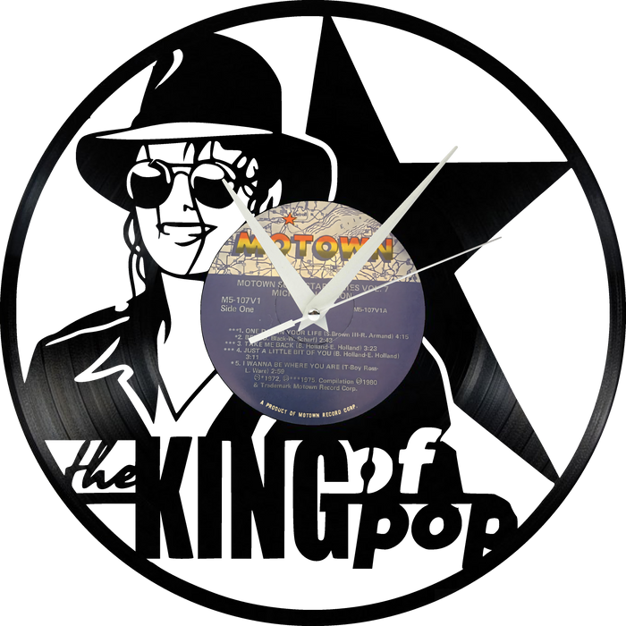 Michael Jackson Laser Cut Vinyl Record artist representation or vinyl clock