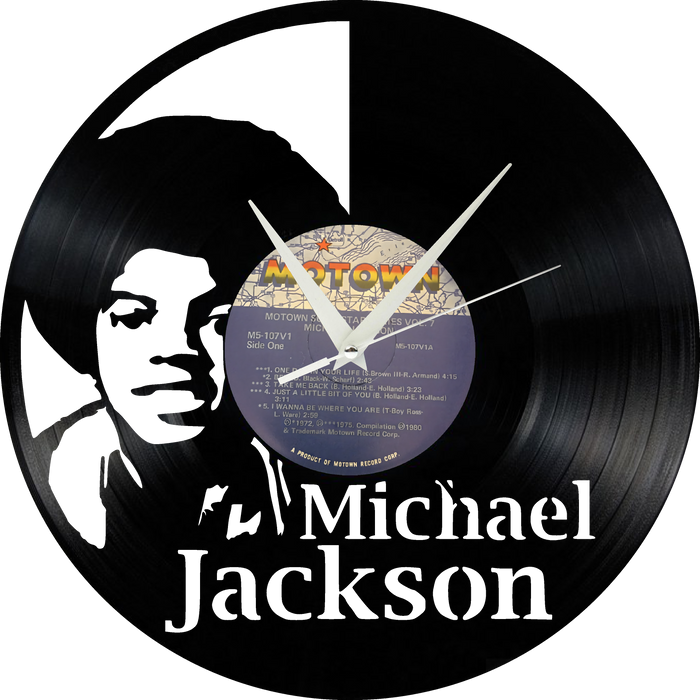 Michael Jackson Laser Cut Vinyl Record artist representation or vinyl clock