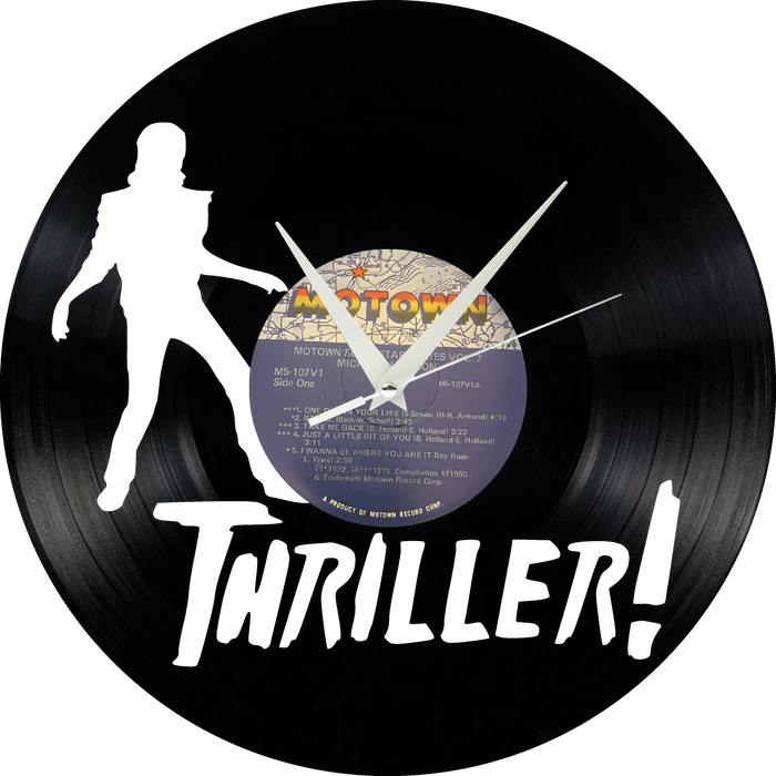 Michael Jackson Laser Cut Vinyl Record artist representation or vinyl clock