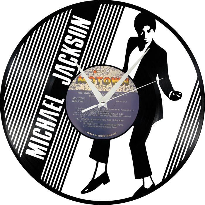 Michael Jackson Laser Cut Vinyl Record artist representation or vinyl clock