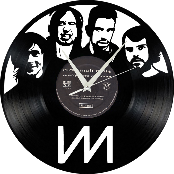 nine inch nails Laser Cut Vinyl Record artist representation or vinyl clock