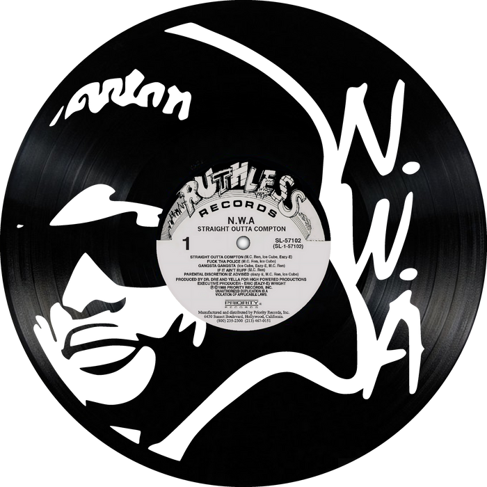 NWA N.W.A. Laser Cut Vinyl Record artist representation or vinyl clock