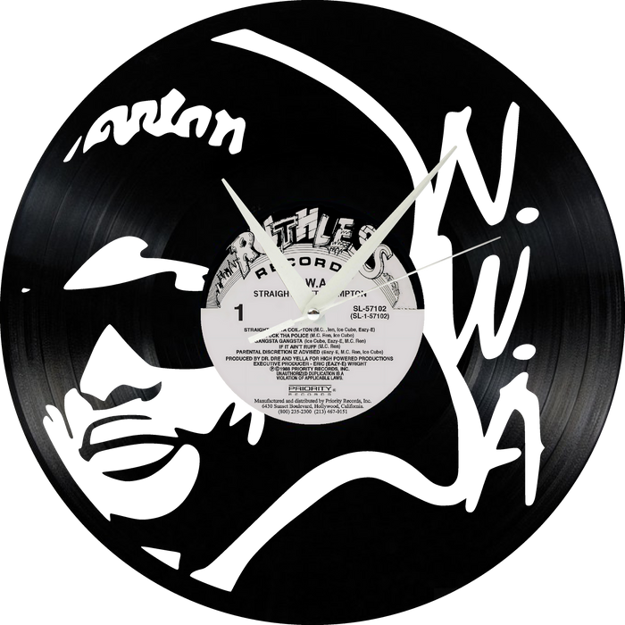 NWA N.W.A. Laser Cut Vinyl Record artist representation or vinyl clock