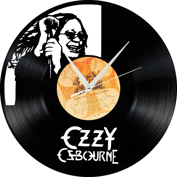 ozzy Laser Cut Vinyl Record artist representation or vinyl clock