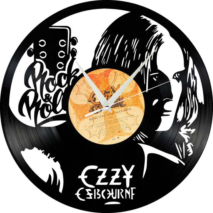 ozzy Laser Cut Vinyl Record artist representation or vinyl clock