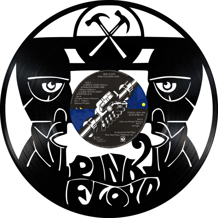 pink floyd Laser Cut Vinyl Record artist representation or vinyl clock