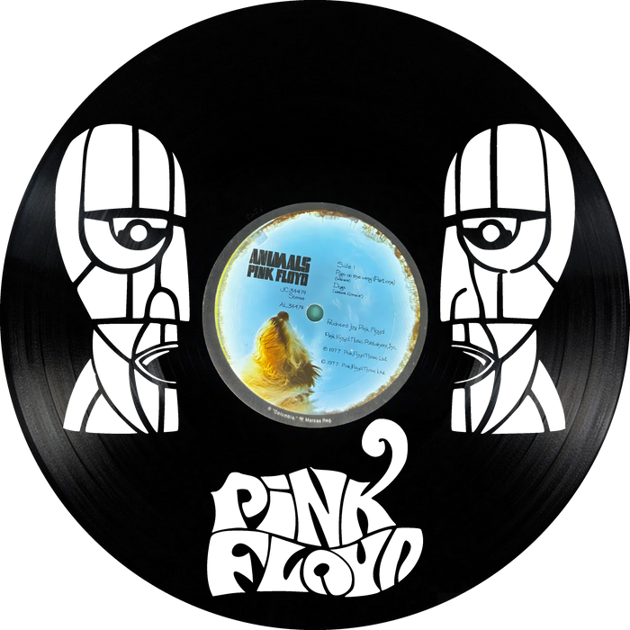 pink floyd Laser Cut Vinyl Record artist representation or vinyl clock