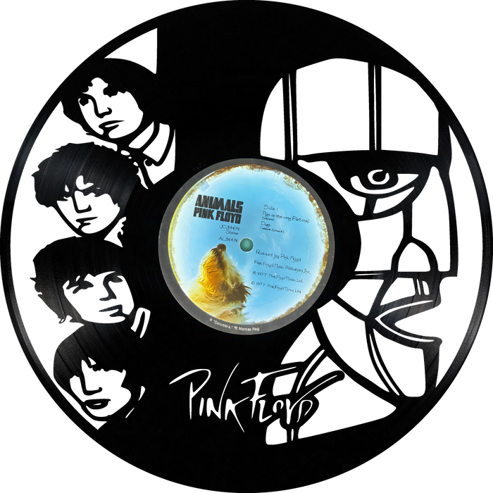 pink floyd Laser Cut Vinyl Record artist representation or vinyl clock