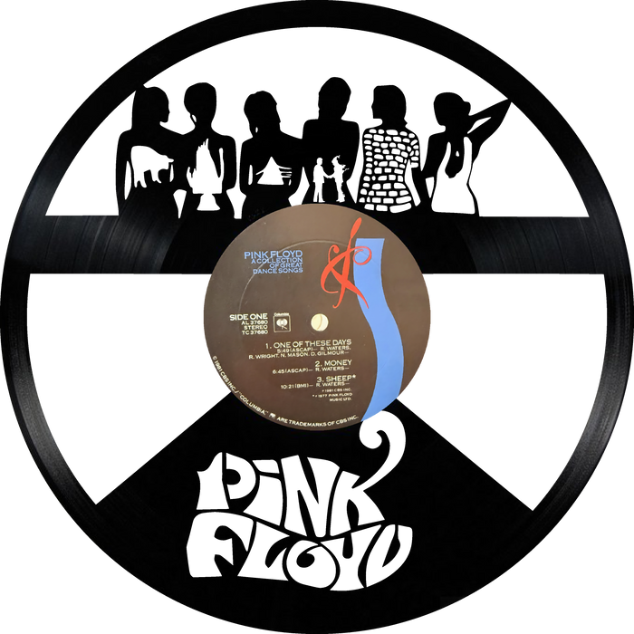 pink floyd Laser Cut Vinyl Record artist representation or vinyl clock