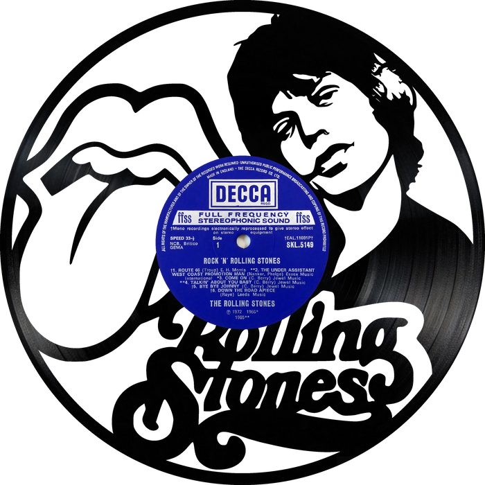 rolling stones wagon Laser Cut Vinyl Record artist representation or vinyl clock