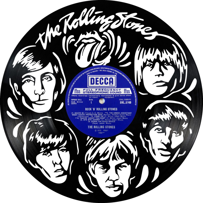 rolling stones wagon Laser Cut Vinyl Record artist representation or vinyl clock