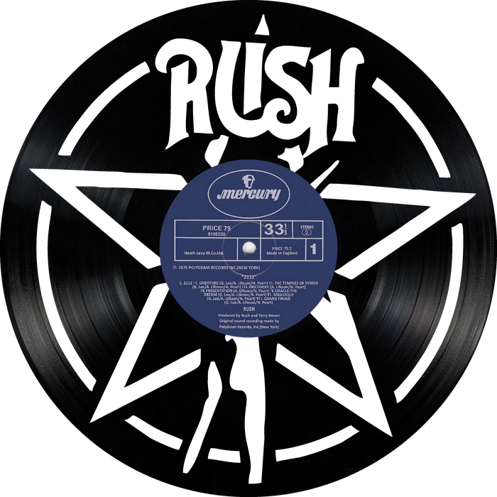 rush wagon Laser Cut Vinyl Record artist representation or vinyl clock