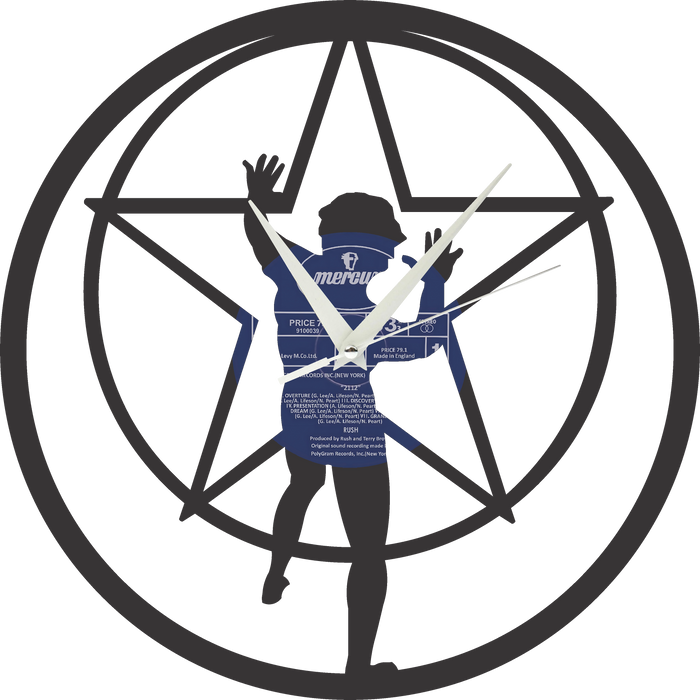 rush wagon Laser Cut Vinyl Record artist representation or vinyl clock